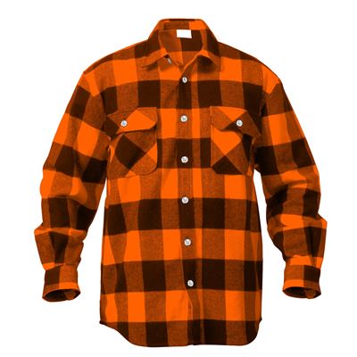 Camicia da boscaiolo FLANNEL a quadri ARANCIONE