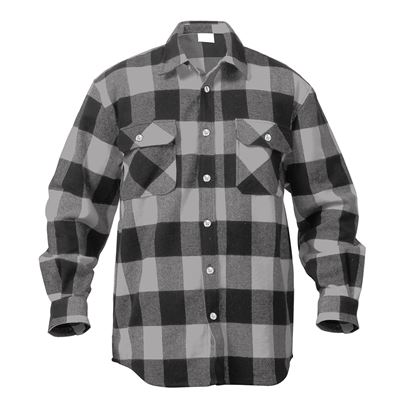 Camicia da boscaiolo FLANNEL a quadri GRIGIA