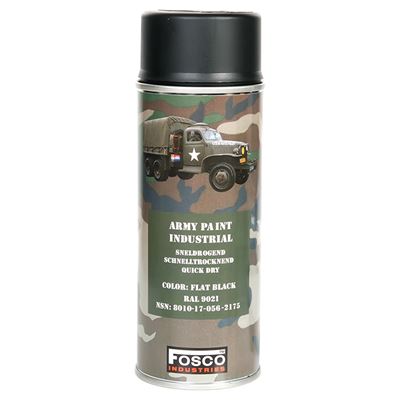 Vernice spray ARMY 400 ml RAL 9021 NERO opaco