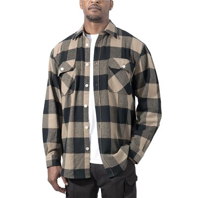 Camicia da boscaiolo FLANNEL a quadri COYOTE BROWN ROTHCO 47380 5