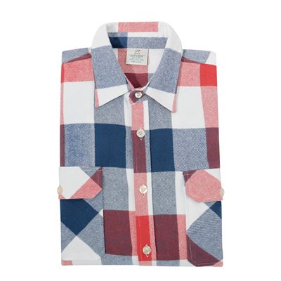 Camicia da boscaiolo FLANNEL a quadri ROSSO/BIANCO/BLU ROTHCO 47390 3