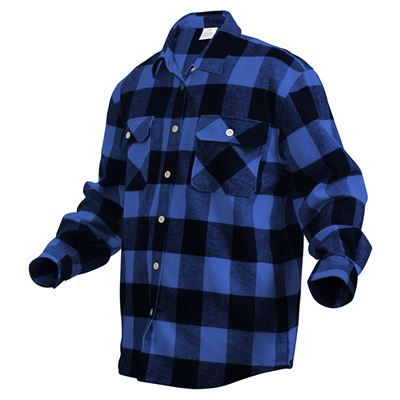Camicia da boscaiolo FLANNEL a quadri BLU ROTHCO 4739BLU 3