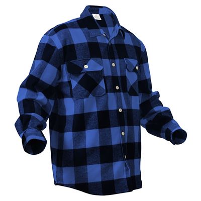 Camicia da boscaiolo FLANNEL a quadri BLU ROTHCO 4739BLU 4