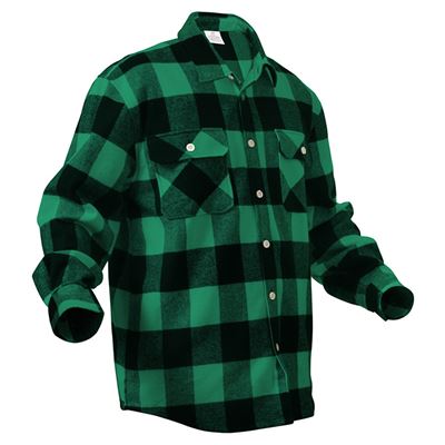 Camicia da boscaiolo FLANNEL a quadri VERDE ROTHCO 4739GRN 3