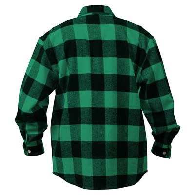 Camicia da boscaiolo FLANNEL a quadri VERDE ROTHCO 4739GRN 4