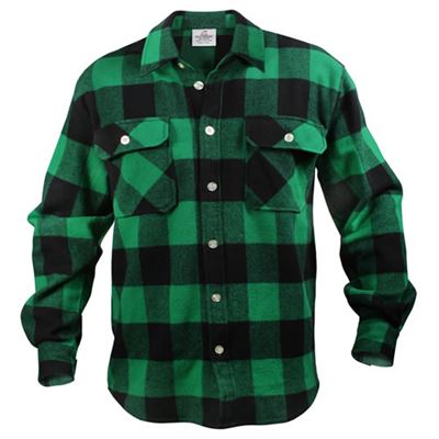 Camicia da boscaiolo FLANNEL a quadri VERDE