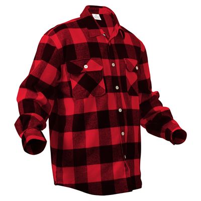 Camicia da boscaiolo FLANNEL a quadri ROSSA ROTHCO 4739RED 4