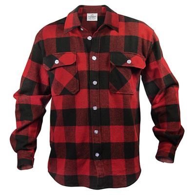 Camicia da boscaiolo FLANNEL a quadri ROSSA