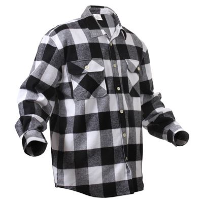 Camicia da boscaiolo FLANNEL a quadri BIANCA ROTHCO 4739WHT 4