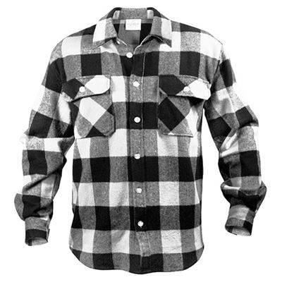 Camicia da boscaiolo FLANNEL a quadri BIANCA