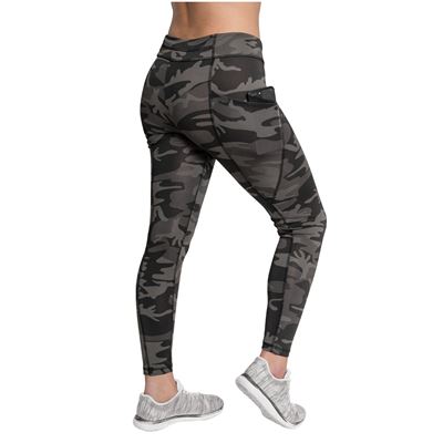 Leggings da donna WORKOUT con tasche BLACK CAMO