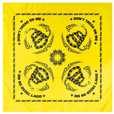Sciarpa DON'T TREAD ON ME 55 x 55 cm GIALLO