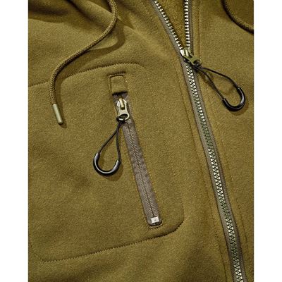 Felpa tattica con cappuccio e cerniera Tactical Sweat Jacket VERDE BRANDIT 5033-15001 4