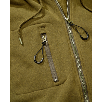 Felpa tattica con cappuccio e cerniera Tactical Sweat Jacket VERDE BRANDIT 5033-15001 5