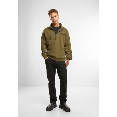 Felpa tattica con cappuccio e cerniera Tactical Sweat Jacket VERDE BRANDIT 5034-15001 2