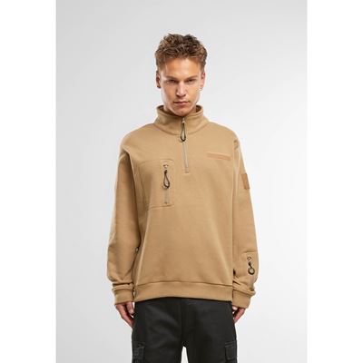 Felpa tattica con zip a ¾ Tactical Sweat Troyer CAMEL-COYOTE BRANDIT 5034-20070 3