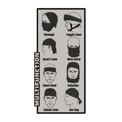 Set multifunzionale di 2 foulard NERO VERDE 5IVE STAR GEAR 5072 2