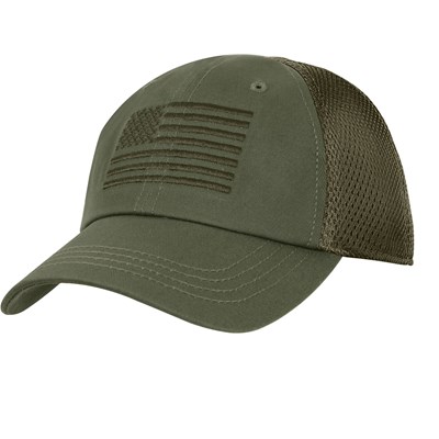 Cappellino da baseball con bandiera USA in rete VERDE