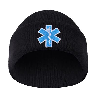 Cappello lavorato a maglia STAR OF LIFE "EMS" NERO ROTHCO 5346 3