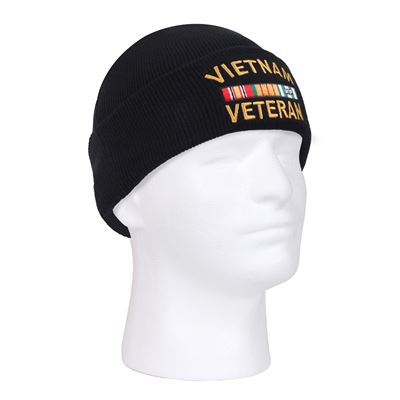 Berretto lavorato a maglia fine VIETNAM VETERAN NERO ROTHCO 5373 2