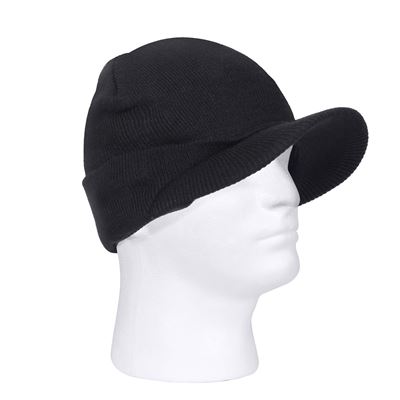 Cappellino lavorato a maglia con visiera US DELUXE JEEP NERO