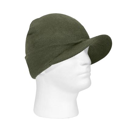 Cappellino lavorato a maglia con visiera US DELUXE JEEP VERDE