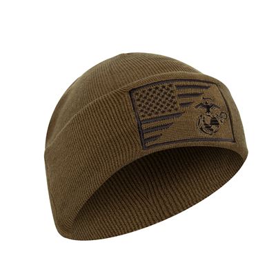 Cappellino WATCH bandiera USA/USMC lavorato a maglia COYOTE
