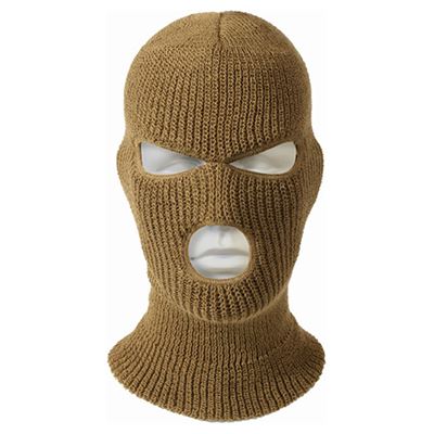 Cappuccio con 3 fori lavorato a maglia US COYOTE BROWN