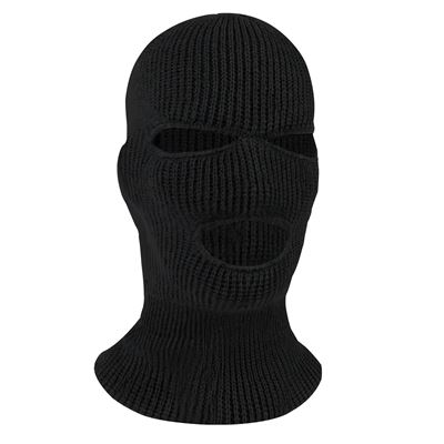 Cappuccio con 3 fori lavorato a maglia US NERO ROTHCO 5504 4