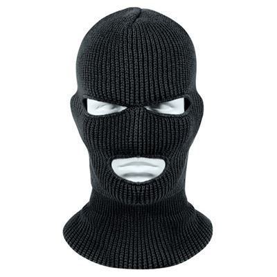 Cappuccio lavorato a maglia con 3 aperture US WINTUCK NERO