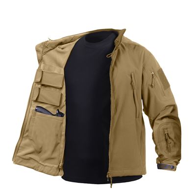 Giacca CONCEALED CARRY softshell COYOTE BROWN