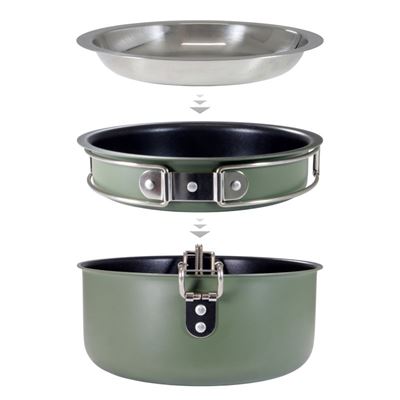 Set di pentole da outdoor a tre pezzi ALU Snap-Pack Origin Outdoors 557401 3