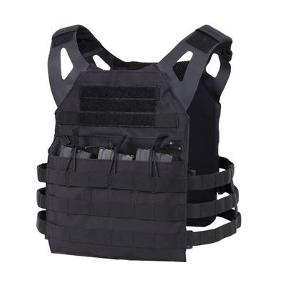 Gilet MOLLE portapiastre leggero NERO ROTHCO 55891 2