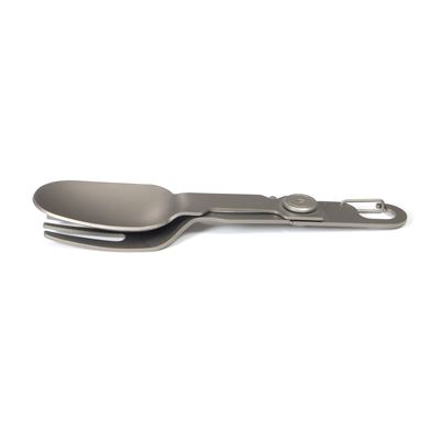 Cucchiaio e forchetta pieghevoli con moschettone Spork Compact TITANIUM Origin Outdoors 562088 4