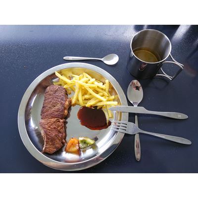 Piatto fondo in acciaio inossidabile 18/8 lucido da 23,5 cm basic NATURE 562100 2