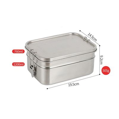 Contenitore a due piani in acciaio inossidabile per alimenti Lunchbox Deluxe Double Origin Outdoors 562168 5