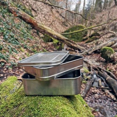 Contenitore a due piani in acciaio inossidabile per alimenti Lunchbox Deluxe Double Origin Outdoors 562168 4