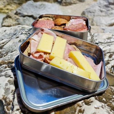 Contenitore a due piani in acciaio inossidabile per alimenti Lunchbox Deluxe Double Origin Outdoors 562168 3