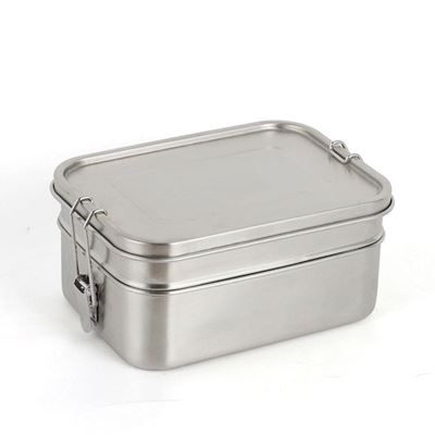 Contenitore a due piani in acciaio inossidabile per alimenti Lunchbox Deluxe Double