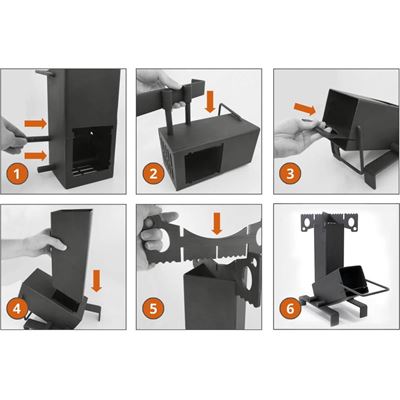 Fornello da campeggio pieghevole a razzo Origin Outdoors 562180 10