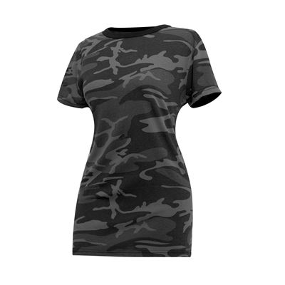 Maglietta da donna lunga BLACK CAMO