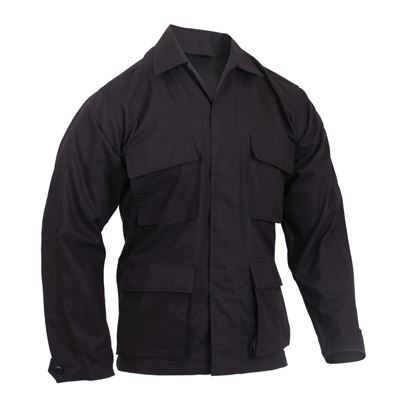 Camicia US tipo BDU cotone rip-stop NERO
