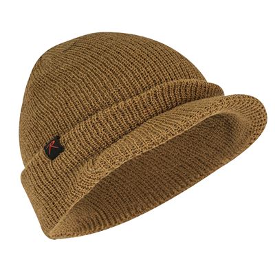 Cappellino WATCH BRIM lavorato a maglia con visiera COYOTE BROWN