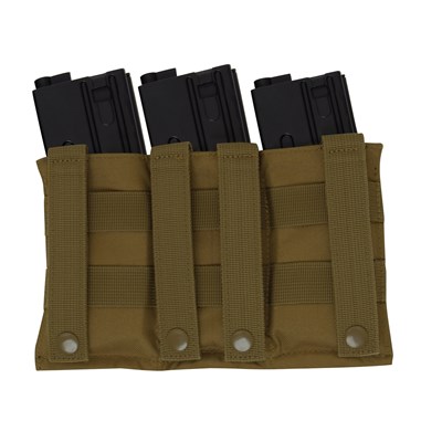 Tasca per 3 caricatori MOLLE elastica aperta COYOTE ROTHCO 5956COY 2