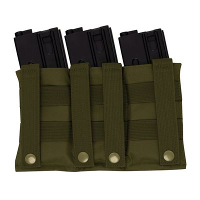 Tasca per 3 caricatori MOLLE elastica aperta VERDE ROTHCO 5956OD 3