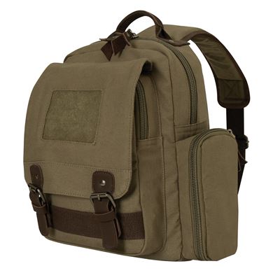 Zaino SLING VINTAGE a tracolla in tela VERDE