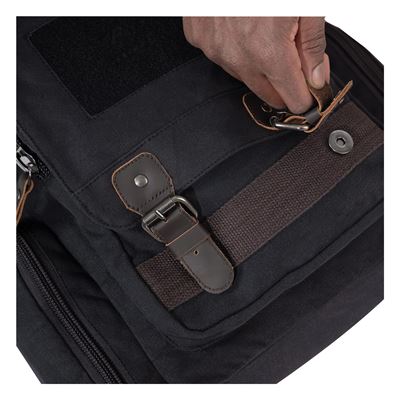 Zaino SLING VINTAGE a tracolla in tela NERO ROTHCO 59680 4