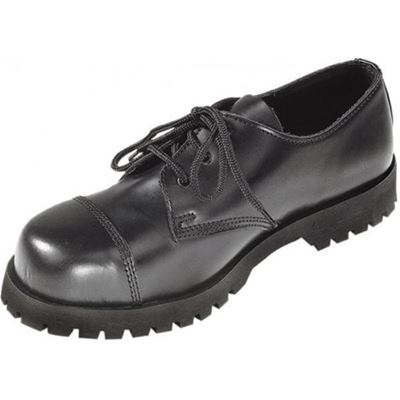 Scarpe BOOTS & BRACES 3 fori in pelle NERE