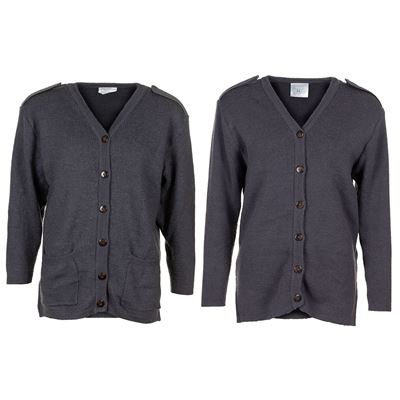 Maglione da donna britannico con scollo a V GRIGIOBLU usato