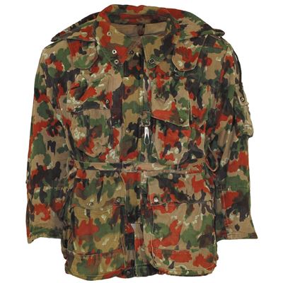 Giacca da campo svizzera M70 4 tasche SCHWEIZ TARN usata Esercito svizzero 91030700 2